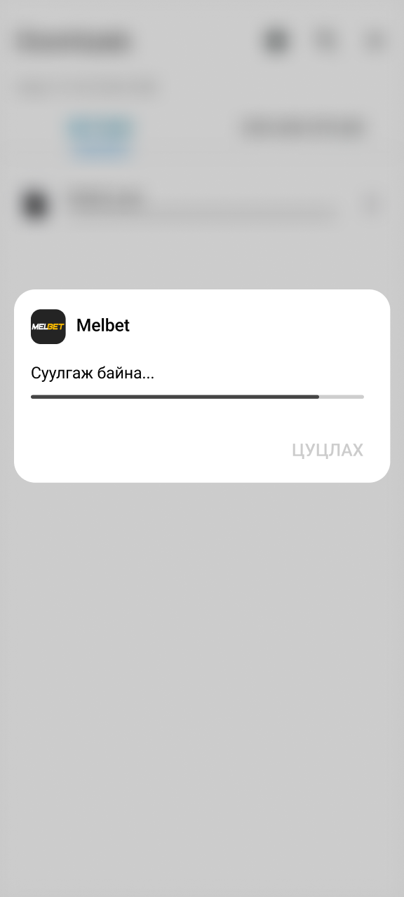 Файлыг нээн суулгах үйл явцыг дуусгаж Melbet-д тоглоход бэлтгээрэй.
